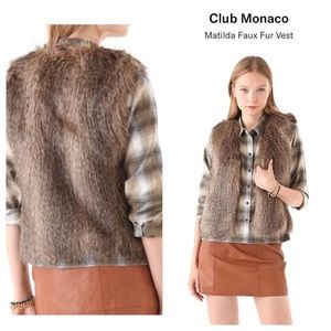 Club Monaco brown fur vest